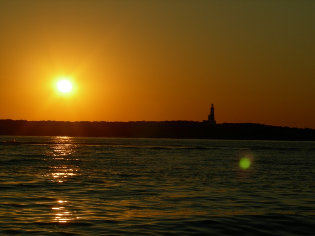 Sunset behind the Montauk Lighthouse Long Island