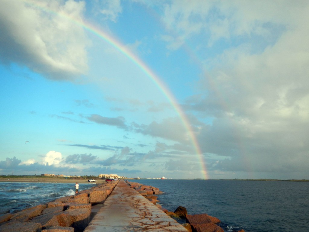 double rainbow, port aransas, texas, gulf, coast, saltwater, fly fishing